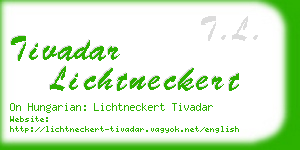 tivadar lichtneckert business card